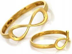 Lovrin Arany gyűrű 375, különleges, végtelen jellel díszített, r15, ajándék