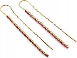 Lovrin Arany fülbevaló 585 akasztós, cirkónia kövekkel díszítve, ajándéknak