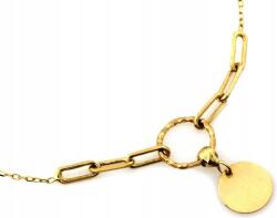 Lovrin Arany nyaklánc 585 karika medállal, 45 cm-es, divatos ajándék ötlet, 14 karátos