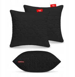Softimi Antiallergén Párna 2X45X45 cm Steppelt Alvó Szett Fekete Lengyel (2-PILLOW-45X45-BLACK)