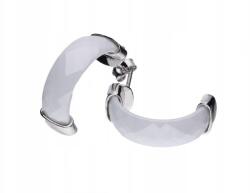 Lovrin Ezüst fülbevaló 925-ös, félkör alakú kerámia betéttel, 5, 10g. Elegáns, divatos, ajándéknak is kiváló (Lovrin 50800)