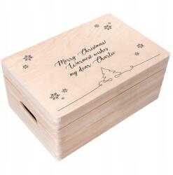 Creative Deco Személyre szabott karácsonyi doboz ajándék kívánságokkal Karácsonyra 30x20 (JANCDSD130CUSTOMXMASTREEMINFBM)