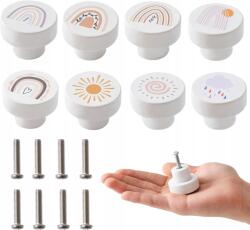  Dekoratív Fa Gombok Gyerekeknek Felhőcskés 8 Db Nap Eső Premium (ESU-12chm)