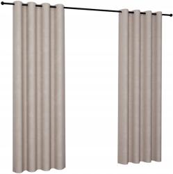 NOW-ART Vélúr függöny 140x250 karikákkal, nappaliba, különböző színekben (Welur 250 beż)