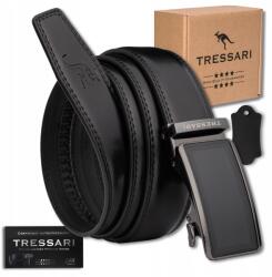 Tressari Öv férfi fekete automata csat nadrág természetes bőr 100% Tressari
