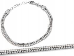 Lovrin Ezüst karkötő 925-ös, cirkónia kövekkel, 5.95g, szélessége 3.8mm, 20-as méret, ajándékba, divatos (60248727)