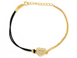 Lovrin Ezüst karkötő 925 aranyozott cirkóniákkal, súlya 1, 55g, mérete 19, divatos (60277343)