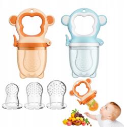  Szilikon Cumi Rágóka Ételhez, Zöldségek és Gyümölcsök Adagolásához 2DB (6977652565543)