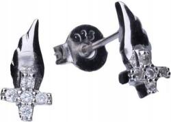 Lovrin Ezüst 925 fülbevaló tűz és kereszt cirkónia 1, 12g ajándékba cirkóniákkal (Lovrin 47569)