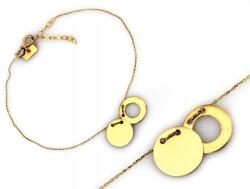Lovrin Arany színű karkötő, kör alakú medállal, 585-ös 14 karátos aranyból, 1.06g, ajándék nőknek (60332074)