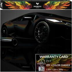  Színes Ppf Fólia Phoenix Protect Autó Színváltoztató Holografikus Fekete (Folia PPF Holographic Black 152cmx16m)