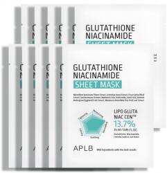 APLB Glutathione és Niacinamid tartalmú arcmaszk szett (10 darab)