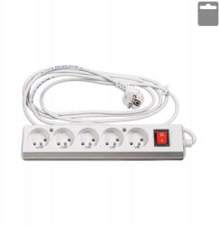 MAAN Hosszabbító háztartási használatra, földeléssel és kapcsolóval, 5 aljzattal, 3, 0 m (4403)