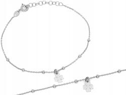 Lovrin Ezüst Női Karkötő Gömbökkel és Négylevelű Lóherével 925 Pr 1.38g Méret 20 (60047973)