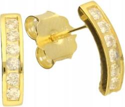 Lovrin Ezüstözött, aranyozott 925-ös ezüst fülbevaló eredeti cirkónia kövekkel, női (Lovrin 47794)