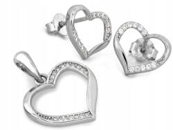 Lovrin 925-ös ezüst ékszerszett cirkóniákkal Fülbevaló és medál, 2, 56g (62218105)