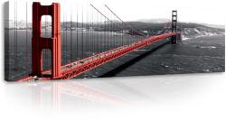 Wallarena Kép Nappaliba Hálószobába Piros Híd Modern San Francisco XXL 145x45 (OBRAZ NA PŁÓTNIE ŚCIANĘ CAPP10085O3)