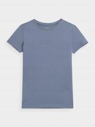 4F Egyszínű kék lányka póló, kellemes tapintású, 100% pamut, 122 cm (HJZ22-JTSD002-32S-122)