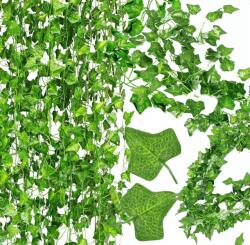 Lewer Műborostyán x 6 Darab 12m Falra Erkélyre Girland Műlevelek (Sztuczne Liście 12m Na Ścianę Girlanda)