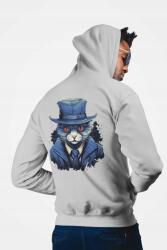  D&b Unisex Hoodie ZIPCAT00001 Cat Világosszürke-Méret S