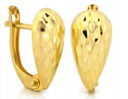 Lovrin Arany fülbevaló 585-ös finomságú, mart, angol kapcsos, elegáns, ajándéknak is kiváló