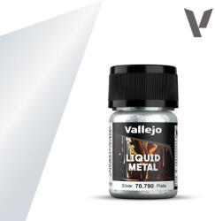 Acrylicos Vallejo Vallejo 70.790 Liquid Metal Silver magasfényű airbrush festék 35 ml () (70.790)