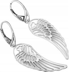 Lovrin Ezüst 925 függő fülbevaló nagy, áttört mintás szárnyak angol kapcsos