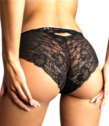 Lanny Mode Valencia Csipkés Bugyi, Size M, fekete-bézs, virágos, nylon