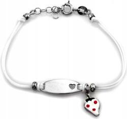 Lovrin Ezüst 925 fehér zsinóros karkötő lányoknak, ajándék (Lovrin 44240798)