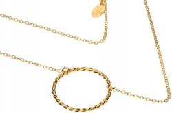 Lovrin Ezüstözött, aranyozott 925-ös nyaklánc kör alakú, 2, 15g, ajándéknak is kiváló, medálokkal (Lovrin 51075)