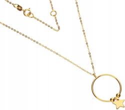 Lovrin Arany nyaklánc 585 medál kör csillag 1, 37 g celebritás divatos minta (Lovrin 43817)