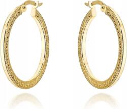 Lovrin Arany fülbevaló 585-ös függő karika görög mintával az oldalán 1, 83 g ajándék (Lovrin 85760)