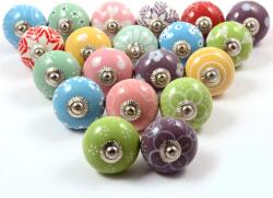  Kerámia Gomb FióKOKHOZ Szekrényekhez Többszínű 20DB Dísz Gomb Dekoratív (nqasqcol20x)