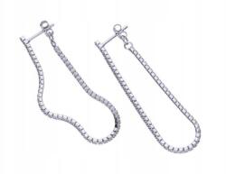 Lovrin 925-ös ezüst fülbevaló láncokkal, egyedi mintával, ajándéknak is kiváló, stekkeres (Lovrin 63051)