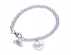 Lovrin Ezüst karkötő 925 fehér gyöngyökkel, elegáns design, divatos ajándék (Lovrin 63979)