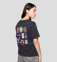  Kaotiko Washed Sonora női póló L, Fekete, Városi (AO017-01-M002)