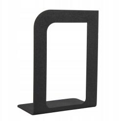  Fekete fém könyvtámasz, aszimmetrikus, lekerekített oldallal (Podpórka do książek metalowa)