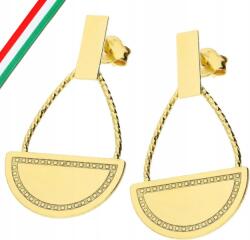 Lovrin Ezüst fülbevaló 925 aranyozott áttört mintás cseppek, mutatós, stekkeres, ajándék