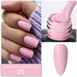 Everin Rubber Base Everin Fast Building 05 - Bază rubber Roz Pudrat Elegant, HEMA & TPO Free, 15ml (BRFB-05)