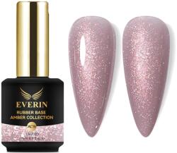 Everin Rubber Base Everin Amber Collection 16 - Bază rubber Nude Cupru cu Sclipici, HEMA & TPO Free, 15ml (AC16)