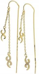 Lovrin 925-ös ezüst, aranyozott fülbevaló 2, 30g-os díszítéssel, egyedi mintával ajándéknak is kiváló (Lovrin 47932)