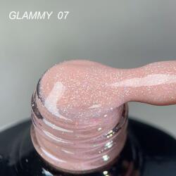 Everin Rubber Base Everin Soo Glammy 07 - Bază rubber Roz Cappuccino cu Sclipici Holografic Fin, HEMA & TPO Free, 12ml (SOOG-07)