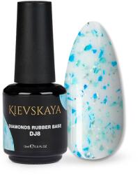 KIEVSKAYA Diamonds Rubber Base Kievskaya Nr. 08 15ml | Bază rubber color cu particule turcoaz (DRBK-08)