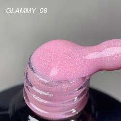 Everin Rubber Base Everin Soo Glammy 08 - Bază rubber Roz Intens cu Sclipici Holografic Fin, HEMA & TPO Free, 12ml (SOOG-08)