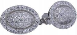 Lovrin 925-ös ezüst fülbevaló cirkónia kövekkel, ovális, 2, 12g, női, ezüst, látványos (Lovrin 48390)