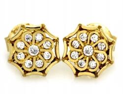 Lovrin Arany virágos fülbevaló cirkóniával 585 14k 1.38g női lány (60978878)