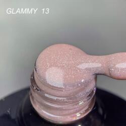 Everin Rubber Base Everin Soo Glammy 13 - Bază rubber Bej-Roz Nude cu Sclipici Holografic Fin, HEMA & TPO Free, 12ml (SOOG-13)
