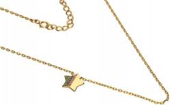 Lovrin Ezüstözött, aranyozott 925-ös nyaklánc csillag cirkónia kövekkel, divatos mintával (Lovrin 51300)