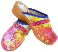 I Love Shoes Teljes Női Fából készült Orvosi Flip-flop Bőr Flip-flop papucs *42* (Kolorowe Chodaki Klapki Drewniaki Wsuwane)