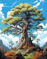 Alkotásutca A legbölcsebb fa - Számfestő készlet kereten 40x50